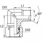 Уголок 420-06  BSP Ш-Г 3/8" 90°