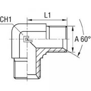 Уголок 429-04  BSP Ш-Ш 1/4" 90°