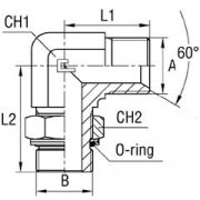 Уголок 4CO-1/4"-3/8"  BSP Ш-Ш.Г 1/4"-3/8" 90°