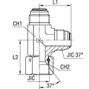 Тройник TGD-25 JIC Ш-Ш-Г 1.5/16"