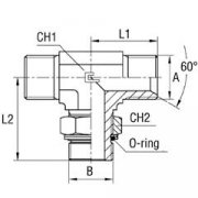 Тройник с контргайкой 4TOL-3/8 FRGT BSP 3/8" BSP 3/8"