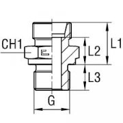 Переходник 04000-06-М16х1,5 DKOL DL10 TN92GG-10LR3/8