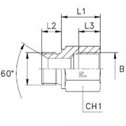 Переходник удлинитель BSP 4015-06 3/8"