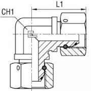 Уголок 422-08  BSP Г-Г 1/2" 90°