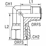 Уголок  5026-09 ORFS Ш-Г 11/16" - 90°