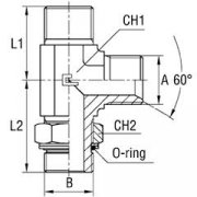 Тройник 4TOD-3/8" Ш-Ш-Ш.Г. BSP 3/8"