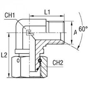 Уголок 420-04  BSP Ш-Г 1/4" 90°