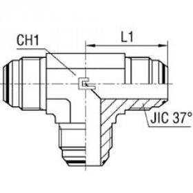 Тройник TU-06  JIC Ш-Ш-Ш 7/16"