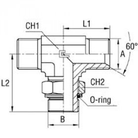 Тройник с контргайкой 4TOL-3/8 FRGT BSP 3/8" BSP 3/8"