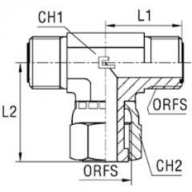 Тройник 9TGL-10 ORFS Ш-Г-Ш 11/16"